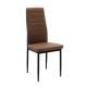 ΣΕΤ 4 TMX Καρέκλα Parker pakoworld cappuccino PU με μεταλλικό μαύρο πόδι 41x48x96εκ