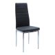 ΣΕΤ 4 TMX Καρέκλα Parker pakoworld μαύρο PU με πόδι χρωμίου 41x48x96εκ