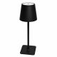 VenCore 2792-10007 - LED Table Light Rechargeable CCT Black Matte - Διακοσμητικό Φωτιστικό LED Μαύρο Ματ Μεταλλικό Πορτατίφ Επαναφορτιζόμενο USB - Touch ON-OFF-Change Color - Μπαταρία 1800mAh - Ψυχρο - Ημέρας - Θερμό CCT - Φ11 x Υ36cm