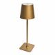 VenCore 2792-10010 - LED Table Light Rechargeable CCT Gold Brush - Διακοσμητικό Φωτιστικό LED Χρυσό Βούρτσας Μεταλλικό Πορτατίφ Επαναφορτιζόμενο USB - Touch ON-OFF-Change Color - Μπαταρία 1800mAh - Ψυχρο - Ημέρας - Θερμό CCT - Φ11 x Υ36cm