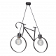 Bike Light - Κρεμαστό Δίφωτο Φωτιστικό E27 Industrial Μέταλλο Μαύρο Μοντέρνο Design - Μ67 x Π3.5 x Υ41cm