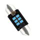 VenCore 3216-10144 - C5W Festoon CanBus Gen4 36mm - Λάμπα LED Σωληνωτή για Βάση C5W 36mm Festoon CanBus Gen4 6 SMD 3020 2W 290 Lumen 8-48 Volt Γαλάζιο Ice Blue