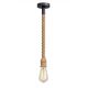 VenCore Rope  6089-10001 - Φωτιστικό Οροφής Μονόφωτο Κρεμαστό Μπεζ Σχοινί 1 Μέτρου - Ρετρό Vintage Σχέδιο με Βάση-Ντουί 1xE27