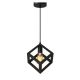 VenCore Cube 6089-10002 - Φωτιστικό Οροφής Μονόφωτο Κρεμαστό Μαύρο Μεταλλικό - Μοντέρνο Σχέδιο με Βάση-Ντουί 1xE27