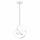 VenCore Loop White 6089-20007 - Μοντέρνο Κρεμαστό Φωτιστικό Οροφής LED 18W Λευκό Αλουμίνιο με Ρυθμιζόμενο CCT Λευκό - Ημέρας - Θερμό - Χειρισμός CCT μέσω Διακόπτη On-Off - Φ20 x Υ25cm