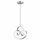 VenCore Loop Silver 6089-20008 - Μοντέρνο Κρεμαστό Φωτιστικό Οροφής LED 18W Ασημί Αλουμίνιο με Ρυθμιζόμενο CCT Λευκό - Ημέρας - Θερμό - Χειρισμός CCT μέσω Διακόπτη On-Off - Φ20 x Υ25cm