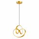 VenCore Loop Gold 6089-20009 - Μοντέρνο Κρεμαστό Φωτιστικό Οροφής LED 18W Χρυσό Αλουμίνιο με Ρυθμιζόμενο CCT Λευκό - Ημέρας - Θερμό - Χειρισμός CCT μέσω Διακόπτη On-Off - Φ20 x Υ25cm