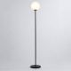 VenCore Orbia Black 6091-20001 - Μοντέρνο Επιδαπέδιο Φωτιστικό Μονόφωτο Μαύρο Αλουμίνιο με Βάση-Ντουί 1xE27 - Φ35 x Υ165cm