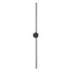 VenCore Linear Round 6093-20003 - Μοντέρνο Επιτοίχιο Δίφωτο LED 18W Μαύρο Αλουμίνιο 120CM με Ρυθμιζόμενο CCT Λευκό - Ημέρας - Θερμό - Χειρισμός CCT μέσω Διακόπτη On-Off