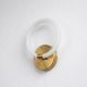 VenCore Velora Gold 6093-20052 - Μοντέρνο Επιτοίχιο Φωτιστικό Απλίκα LED 12W Χρυσό Αλουμίνιο με Ρυθμιζόμενο CCT Λευκό - Ημέρας - Θερμό - Χειρισμός CCT μέσω Διακόπτη On-Off