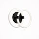 VenCore Vireon Black 6093-20057 - Μοντέρνο Επιτοίχιο Φωτιστικό Απλίκα LED 12W Μαύρο Αλουμίνιο με Ρυθμιζόμενο CCT Λευκό - Ημέρας - Θερμό - Χειρισμός CCT μέσω Διακόπτη On-Off