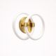 VenCore Vireon Gold 6093-20060 - Μοντέρνο Επιτοίχιο Φωτιστικό Απλίκα LED 12W Χρυσό Αλουμίνιο με Ρυθμιζόμενο CCT Λευκό - Ημέρας - Θερμό - Χειρισμός CCT μέσω Διακόπτη On-Off