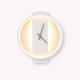VenCore Chronor White 6093-20084 - Μοντέρνο Επιτοίχιο Φωτιστικό Απλίκα LED 12W Λευκό Αλουμίνιο με Ρυθμιζόμενο CCT Λευκό - Ημέρας - Θερμό - Χειρισμός CCT μέσω Διακόπτη On-Off - Μ35 x Π30 x Υ5cm