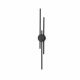VenCore Stravon Black 6093-20110 - Μοντέρνο Επιτοίχιο Φωτιστικό Απλίκα LED 60CM 12W Μαύρο Αλουμίνιο με Ρυθμιζόμενο CCT Λευκό - Ημέρας - Θερμό - Χειρισμός CCT μέσω Διακόπτη On-Off