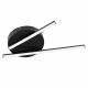VenCore Crossline Black 7741-20013 - Μοντέρνο Φωτιστικό Οροφής Πλαφονιέρα LED 32W Μαύρο Αλουμίνιο με Ρυθμιζόμενο CCT Λευκό - Ημέρας - Θερμό - Χειρισμός CCT μέσω Διακόπτη On-Off - Φ50 x Υ6cm
