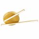 VenCore Crossline Gold 7741-20016 - Μοντέρνο Φωτιστικό Οροφής Πλαφονιέρα LED 32W Χρυσό Αλουμίνιο με Ρυθμιζόμενο CCT Λευκό - Ημέρας - Θερμό - Χειρισμός CCT μέσω Διακόπτη On-Off - Φ41 x Υ4cm