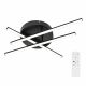 VenCore AxisX Black 7741-20017 - Μοντέρνο Φωτιστικό Οροφής Πλαφονιέρα LED 45W Μαύρο Αλουμίνιο με Ρυθμιζόμενο CCT Λευκό - Ημέρας - Θερμό & Χειριστήριο - Φ50 x Υ10cm