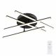 VenCore Gridline Black 7741-20019 - Μοντέρνο Φωτιστικό Οροφής Πλαφονιέρα LED 60W Μαύρο Αλουμίνιο με Ρυθμιζόμενο CCT Λευκό - Ημέρας - Θερμό & Χειριστήριο - Φ60 x Υ10cm
