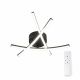 VenCore Zenith Black 7741-20034 - Μοντέρνο Φωτιστικό Οροφής Πλαφονιέρα LED 45W Μαύρο Αλουμίνιο με Ρυθμιζόμενο CCT Λευκό - Ημέρας - Θερμό & Χειριστήριο - Φ51 x Υ10cm