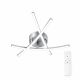 VenCore Zenith Silver 7741-20035 - Μοντέρνο Φωτιστικό Οροφής Πλαφονιέρα LED 45W Ασημί Αλουμίνιο με Ρυθμιζόμενο CCT Λευκό - Ημέρας - Θερμό & Χειριστήριο - Φ51 x Υ10cm