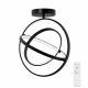 VenCore Orbital Black 7741-20043 - Μοντέρνο Φωτιστικό Οροφής Πλαφονιέρα LED 45W Μαύρο Αλουμίνιο με Ρυθμιζόμενο CCT Λευκό - Ημέρας - Θερμό & Χειριστήριο - Φ39 x Υ42cm