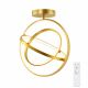 VenCore Orbital Gold 7741-20045 - Μοντέρνο Φωτιστικό Οροφής Πλαφονιέρα LED 45W Χρυσό Αλουμίνιο με Ρυθμιζόμενο CCT Λευκό - Ημέρας - Θερμό & Χειριστήριο - Φ39 x Υ42cm