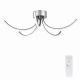 VenCore Vento Silver 7741-20047 - Μοντέρνο Φωτιστικό Οροφής Πλαφονιέρα LED 45W Ασημί Αλουμίνιο με Ρυθμιζόμενο CCT Λευκό - Ημέρας - Θερμό & Χειριστήριο - Φ53 x Υ16cm