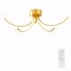 VenCore Vento Gold 7741-20048 - Μοντέρνο Φωτιστικό Οροφής Πλαφονιέρα LED 45W Χρυσό Αλουμίνιο με Ρυθμιζόμενο CCT Λευκό - Ημέρας - Θερμό & Χειριστήριο - Φ53 x Υ16cm