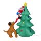 VenCore 8979-10004 - Santa Claus With Dog and Tree 1.8m - Χριστουγεννιάτικη Φιγούρα Φουσκωτή Αγιου Βασίλη με Σκύλο και Δεντρο Εξωτερικού Χώρου 1.8m Ύψος - Αυτόματο Φούσκωμα - Φωτιζόμενη