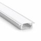 VenCore 9177-50001 - Recessed Aluminum Profile 1M - Χωνευτό Προφίλ Αλουμινίου 1 Μέτρο με Press On Γαλακτερό Κάλυμμα - Μ100 x Π2 x Υ1cm