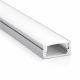 VenCore 9177-50002 - Surface Aluminum Profile 1M - Επιφανειακό Προφίλ Αλουμινίου 1 Μέτρο με Press On Γαλακτερό Κάλυμμα - Μ100 x Π1.76 x Υ0.66cm