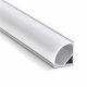 VenCore 9177-50003 - Aluminum Corner Profile 1M - Γωνιακό Προφίλ Αλουμινίου 1 Μέτρο με Press On Γαλακτερό Κάλυμμα - Μ100 x Π2.15 x Υ1.26cm
