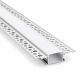 VenCore 9177-50004 - Recessed Aluminum Profile for Plasterboard 1M - Χωνευτό Προφίλ Αλουμινίου Γυψοσανίδας 1 Μέτρο με Press On Γαλακτερό Κάλυμμα - Μ100 x Π1.25 x Υ1.25cm