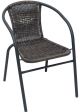 Velco ΚΑΡΕΚΛΑ ΜΕΤΑΛΛΙΚΗ ΑΝΘΡΑΚΙ ME ΓΚΡΙ 2 ΤΟΝΩΝ WICKER ΜΕ ΜΠΡΑΤΣΑ- ΔΙΑΣΤΑΣΕΙΣ: W53xD60xH42/72cm