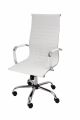 Velco Pro Systems ΚΑΡΕΚΛΑ ΓΡΑΦΕΙΟΥ ΛΕΥΚΗ ΔΙΕΥΘΥΝΤΟΥ -ΔΙΑΣΤΑΣΕΙΣ: 55x53x105/115cm- ΕΠΙΦΑΝΕΙΑ PU
