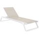 TROPIC ΞΑΠΛΩΣΤΡΑ WHITE/TAUPE ΑΛΟΥΜ-ΠΟΛ/ΝΙΟΥ 210X72X31εκ.