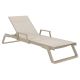 TROPIC ΞΑΠΛΩΣΤΡΑ ΜΕ ΜΠΡΑΤΣΑ TAUPE/TAUPE ΑΛΟΥΜ-ΠΟΛ/ΝΙΟΥ 210X72X31εκ.