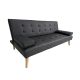 MERYL BLACK PU ΚΑΝΑΠΕΣ ΚΡΕΒΑΤΙ 170X81X74εκ.