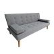 MERYL LIGHT GREY ΥΦΑΣΜΑ ΚΑΝΑΠΕΣ ΚΡΕΒΑΤΙ 170X81X74εκ.