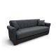 VAVEL DARK GREY ΥΦΑΣΜΑ 3ΘΕΣΙΟΣ ΚΑΝΑΠΕΣ/ΚΡΕΒΑΤΙ ΜΕ ΑΠΟΘ.ΧΩΡΟ 216X85X80εκ.